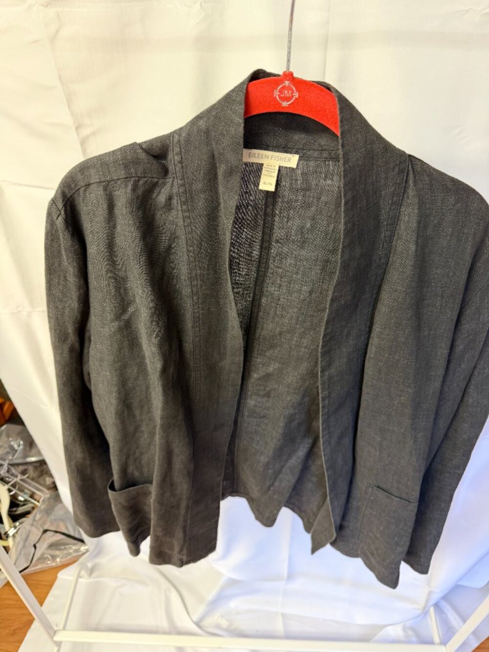 Eileen FisherOrganic Cotton Blazer Kimono Jacket Size XL EUC - Picture 2 of 8